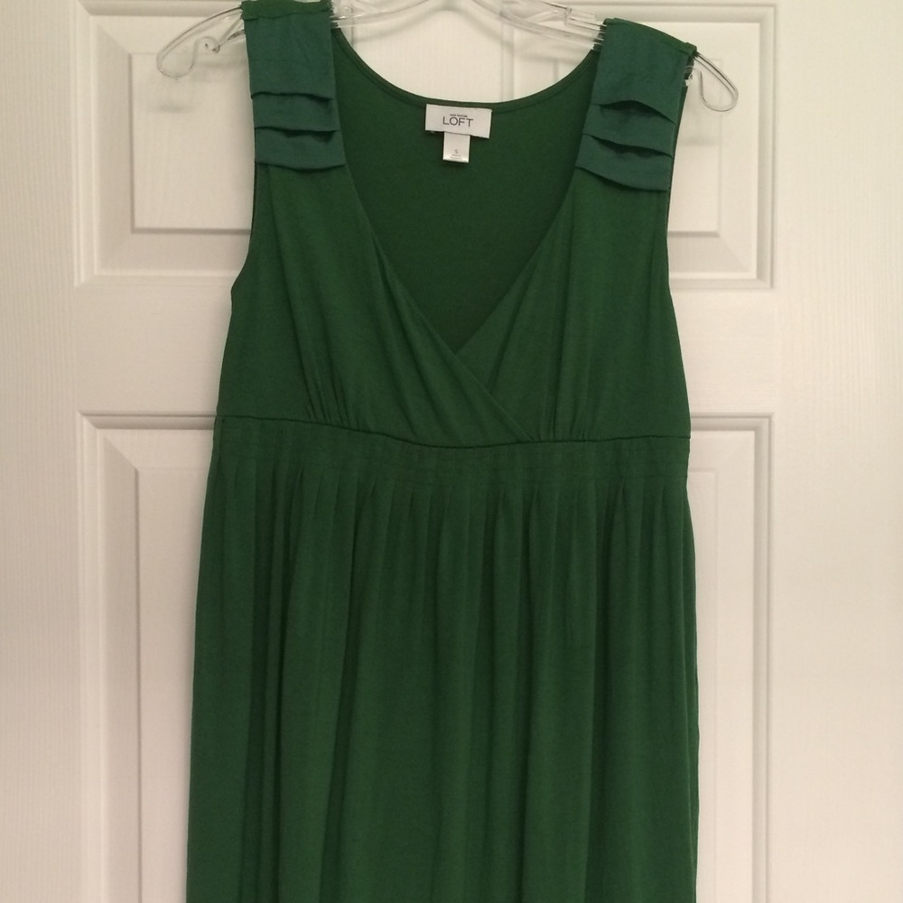EUC Ann Taylor LOFT dress vibrant green 6 8 S